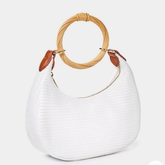 Straw Bracelet Bag - White - BNWT - Picture 3 of 11